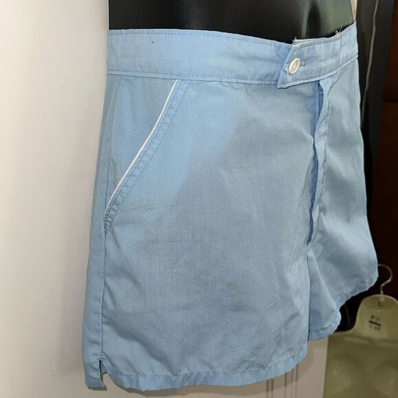 Vintage late 60s/early 70s Jantzen Light Blue Flat Front Shorts - Picture 5 of 8